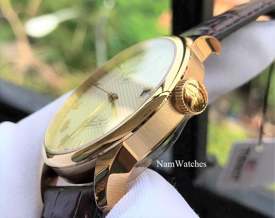 T0064073626300 (6) dong ho Tissot Le Locle Powermatic 80 Gold Leather - T006.407.36.263.00