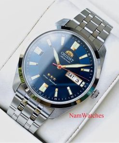 dong ho Orient Automatic Three Star Blue Steel – RA-AB0019L19B