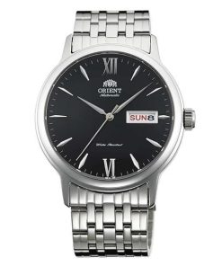 dong ho Orient Day Date Japan Made Black Steel – SAA05003BB