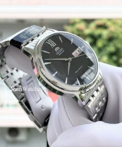 dong ho Orient Day Date Japan Made Black Steel – SAA05003BB