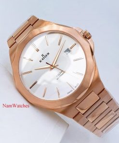 dong ho Edox Delfin Automatic Rose Gold Steel – 80117-37RM-AIR