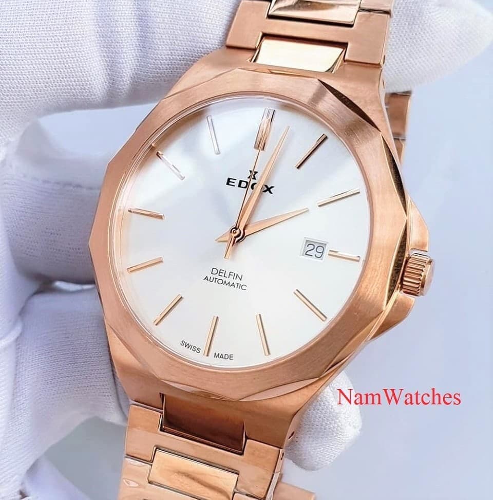 80117-37RM-AIR (2) dong ho Edox Delfin Automatic Rose Gold Steel – 80117-37RM-AIR