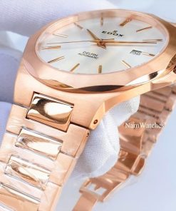 dong ho Edox Delfin Automatic Rose Gold Steel – 80117-37RM-AIR