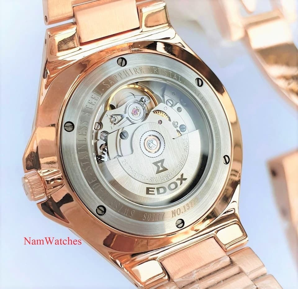 80117-37RM-AIR (7) dong ho Edox Delfin Automatic Rose Gold Steel – 80117-37RM-AIR
