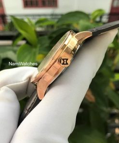 dong ho Edox Day Date Rose Gold Leather – 83007-37R-AR