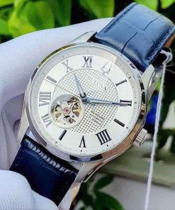 dong ho Bulova Wilton Open Heart White Blue Leather – 96A206
