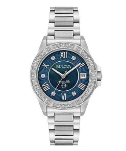 dong ho Bulova Marine Star Diamonds Ladies Midnight Blue – 96R215