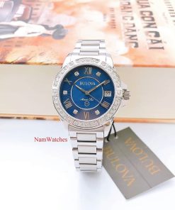 dong ho Bulova Marine Star Diamonds Ladies Midnight Blue – 96R215