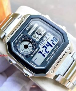 dong ho Casio World Time Square Steel – AE-1200WHD-1AVDF