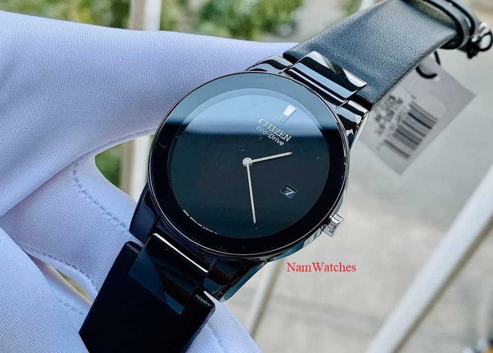 AU1065-07E (1) dong ho Citizen Eco-drive Axiom Full Black Leather – AU1065-07E