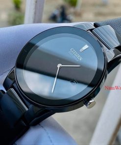 dong ho Citizen Eco-drive Axiom Full Black Leather – AU1065-07E