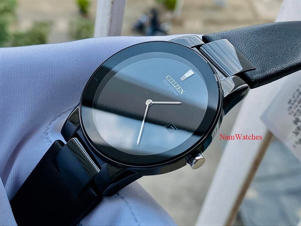 AU1065-07E (3) dong ho Citizen Eco-drive Axiom Full Black Leather – AU1065-07E