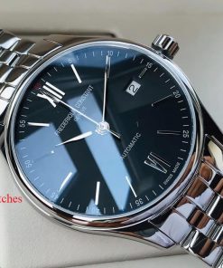 dong ho FC Classic Index Automatic Black Steel – FC-303BN5B6B