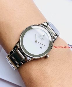 dong ho Citizen Eco-drive Axiom Ladies White Steel – GA1050-51A