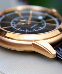 dong ho Hamilton Railroad Black Rose Gold Leather – H40505731