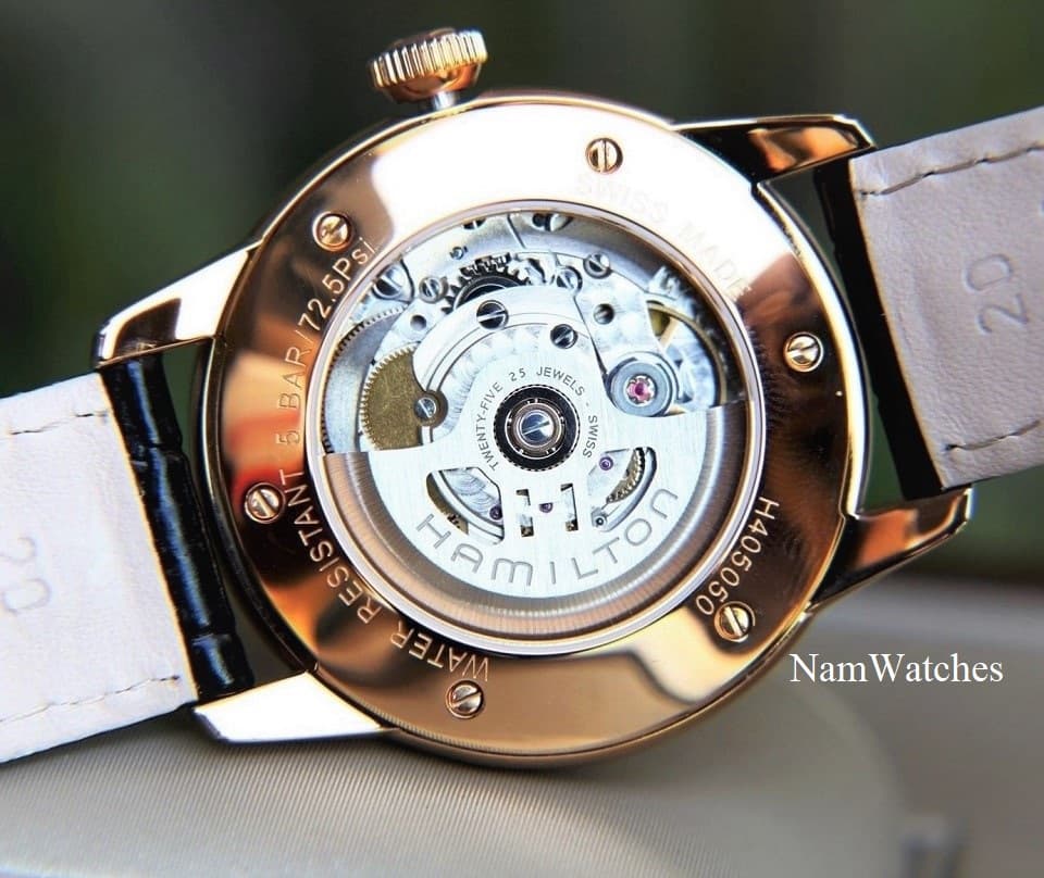 H40505731 (8) dong ho Hamilton Railroad Black Rose Gold Leather – H40505731