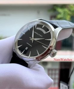 dong ho Hamilton Jazzmaster Day Date Black Leather – H42565731