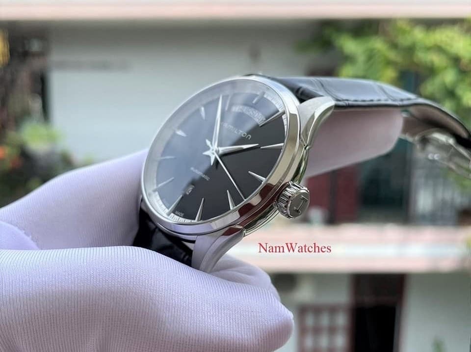 H42565731 (5) dong ho Hamilton Jazzmaster Day Date Black Leather – H42565731
