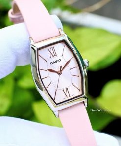 dong ho Casio Quartz Oval Ladies Pink Leather – LTP-E167L-4ADF
