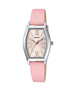 dong ho Casio Quartz Oval Ladies Pink Leather – LTP-E167L-4ADF