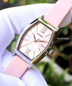 dong ho Casio Quartz Oval Ladies Pink Leather – LTP-E167L-4ADF