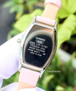 dong ho Casio Quartz Oval Ladies Pink Leather – LTP-E167L-4ADF
