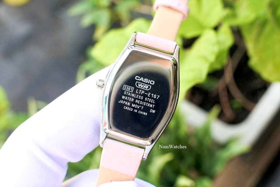 LTP-E167L-4ADF (8) dong ho Casio Quartz Oval Ladies Pink Leather – LTP-E167L-4ADF
