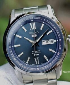 dong ho Seiko 5 Grey Blue Steel – SNKP17J1