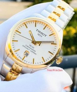 dong ho Tissot PR100 Powermatic 80 COSC Demi Gold – T101.408.22.031.00