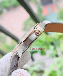 dong ho Longines Record COSC Demi 18K Gold Leather - L28205112