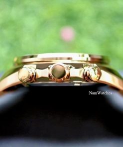 dong ho Citizen Eco-drive Chronograph Green Rose Gold Leather - CA4283-04L