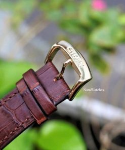 dong ho Citizen Eco-drive Chronograph Green Rose Gold Leather - CA4283-04L