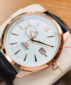 dong ho Orient Day Date White Rose Gold Leather – FAL00004W0
