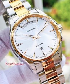 dong ho Hamilton Jazzmaster Day Date Demi Rose Gold - H32595151