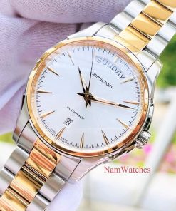 dong ho Hamilton Jazzmaster Day Date Demi Rose Gold - H32595151