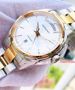 dong ho Hamilton Jazzmaster Day Date Demi Rose Gold - H32595151