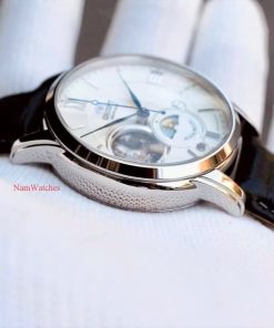 dong ho Orient Sun & Moon Open Heart White Leather - RA-AS0005S00B