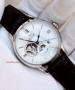 dong ho Orient Sun & Moon Open Heart White Leather - RA-AS0005S00B