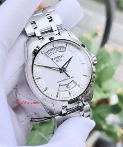 dong ho Tissot Couturier Day Date White Steel - T035.407.11.031.01