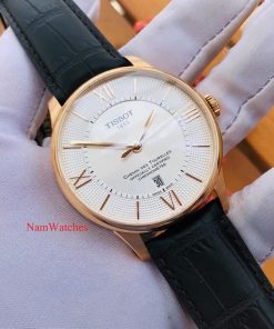 dong ho Tissot Chemin Des Tourelles COSC Rose Gold Leather - T099.408.36.038.00