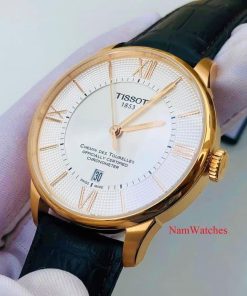 dong ho Tissot Chemin Des Tourelles COSC Rose Gold Leather - T099.408.36.038.00