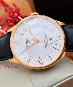 dong ho Tissot Chemin Des Tourelles COSC Rose Gold Leather - T099.408.36.038.00