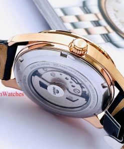 dong ho Orient Sun & Moon Gen 5 Black Rose Gold Leather - RA-AK0309B00C