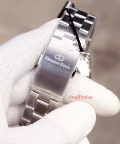 dong ho Orient Star Open Heart White Steel - RE-AT0003S00B