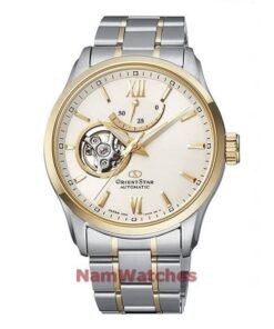 dong ho Orient Star Open Heart Demi Gold - RE-AT0004S00B