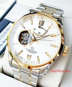 dong ho Orient Star Open Heart Demi Gold - RE-AT0004S00B