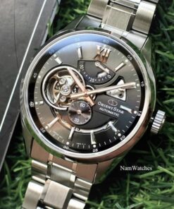 dong ho Orient Star Semi Skeleton Grey Steel - RE-AV0004N00B