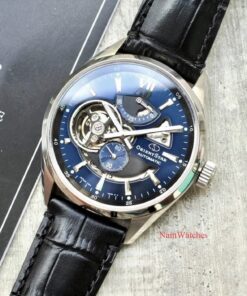 dong ho Orient Star Semi Skeleton Blue Leather - RE-AV0005L00B