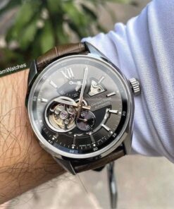 dong ho Orient Star Semi Skeleton Brown Leather - RE-AV0006Y00B