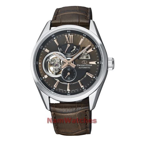RE-AV0006Y00B dong ho Orient Star Semi Skeleton Brown Leather - RE-AV0006Y00B